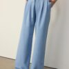 Wide Leg Hosen mit Schnallendetail