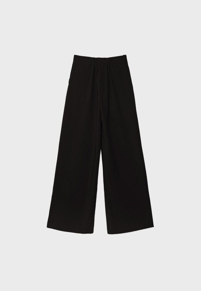 Wide Leg Hosen mit Schnallendetail