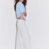 Wide Leg Plüschhose mit Zierdetails