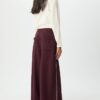 Wide Leg Plüschhose mit Zierdetails