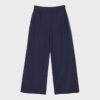 Wide Leg Plüschhose mit Zierdetails