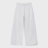 Wide Leg Plüschhose mit Zierdetails