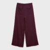 Wide Leg Plüschhose mit Zierdetails