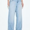 Wide Leg-Schnitt, lockere Jeans mit Nieten
