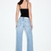 Wide Leg-Schnitt, lockere Jeans mit Nieten