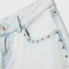 Wide Leg-Schnitt, lockere Jeans mit Nieten