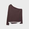 Zeilagiges, asymmetrisches Langarm-T-Shirt