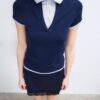 Zeilagiges Kurzarm-Polo-T-Shirt