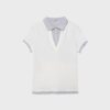 Zeilagiges Kurzarm-Polo-T-Shirt