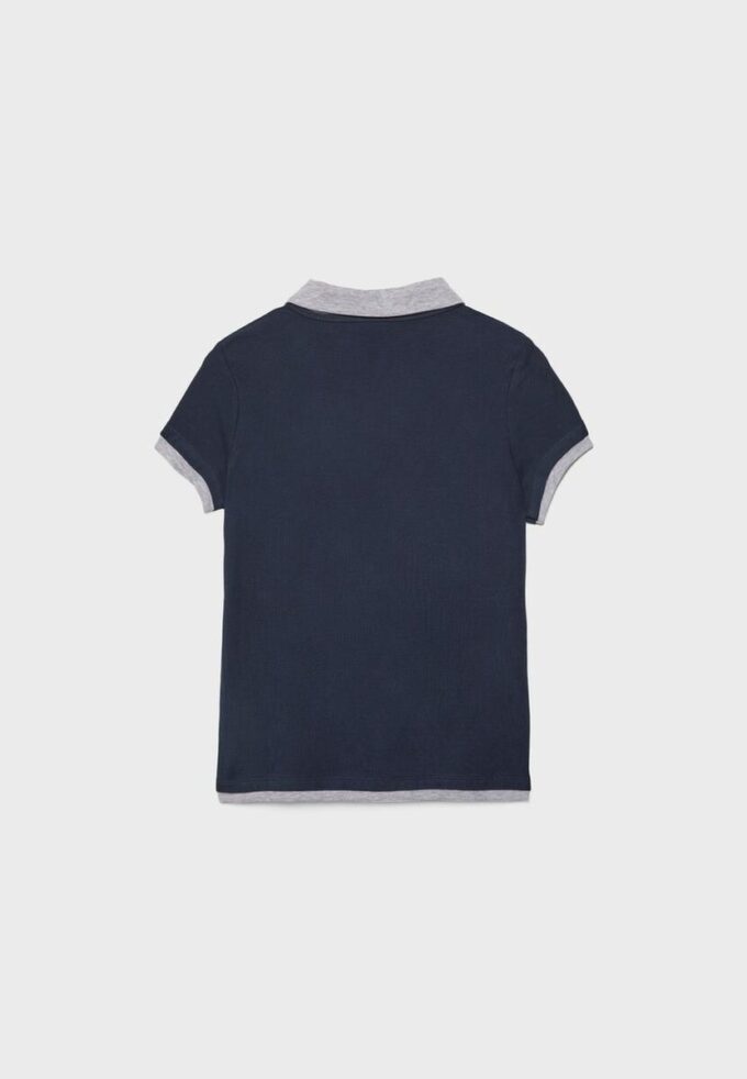 Zeilagiges Kurzarm-Polo-T-Shirt