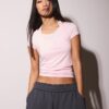 Zeilagiges Kurzarm-T-Shirt