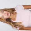 Zeilagiges Kurzarm-T-Shirt