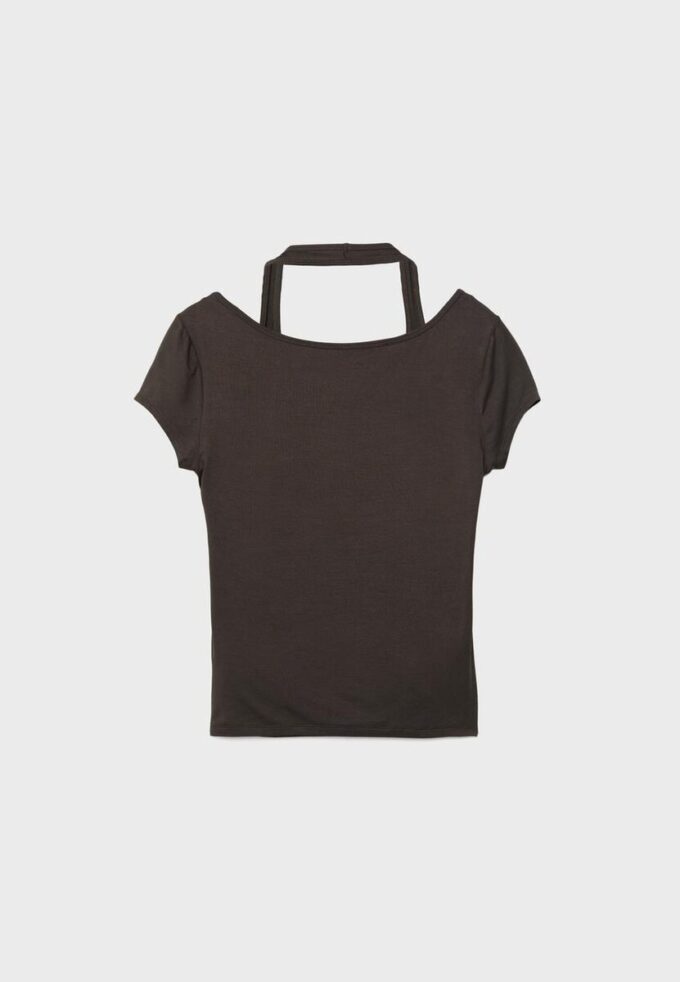 Zeilagiges Kurzarm-T-Shirt