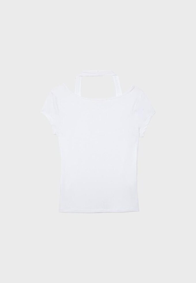 Zeilagiges Kurzarm-T-Shirt